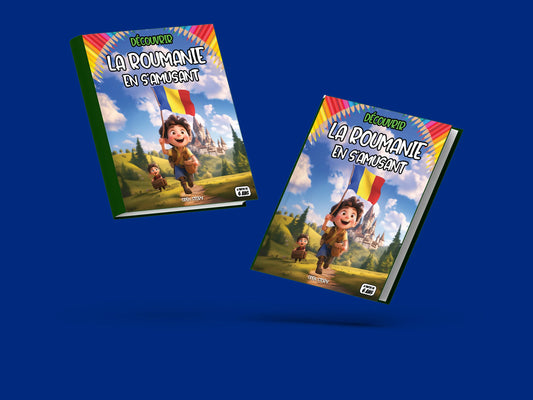 Couverture du livre pour enfants Découvrir la Roumanie en s'amusant (6-12 ans)