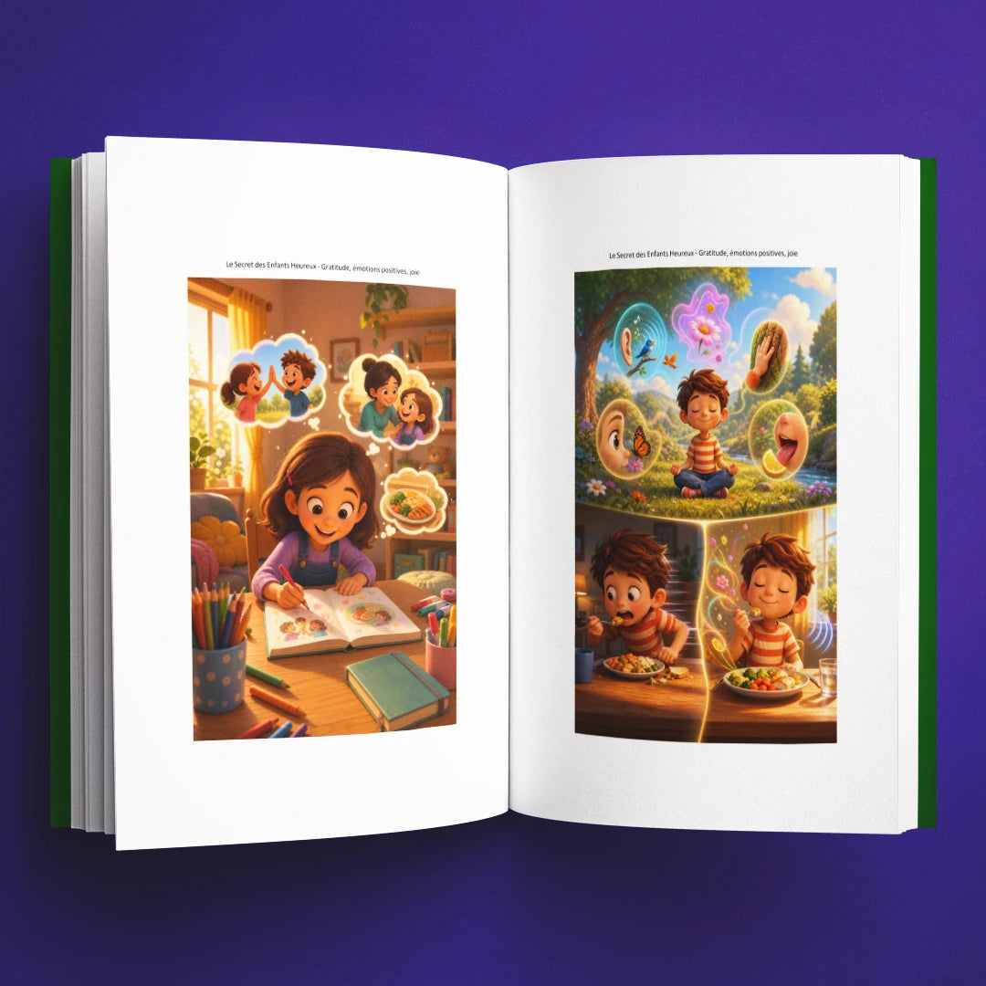Illustrations du livre pour enfants Le secret des enfants heureux (6-12 ans)