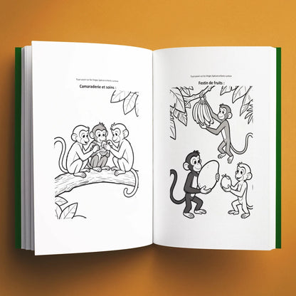 Coloriages du livre pour enfants Tout savoir sur les singes (6-12 ans)