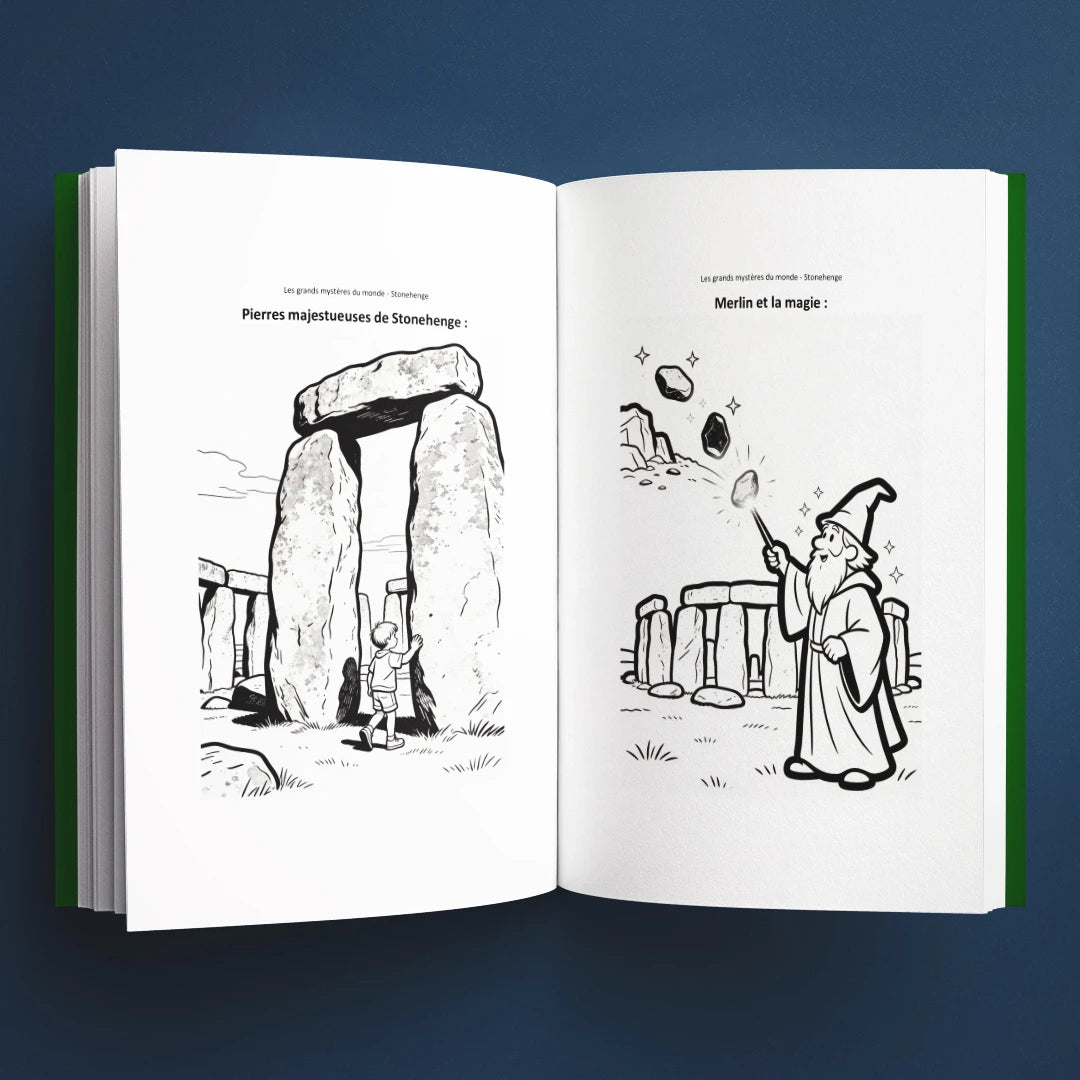 Coloriages du livre pour enfants Stonehenge : la vraie histoire derrière le mystère (6-12 ans)
