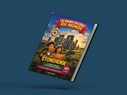 Couverture du livre pour enfants Stonehenge : la vraie histoire derrière le mystère (6-12 ans)