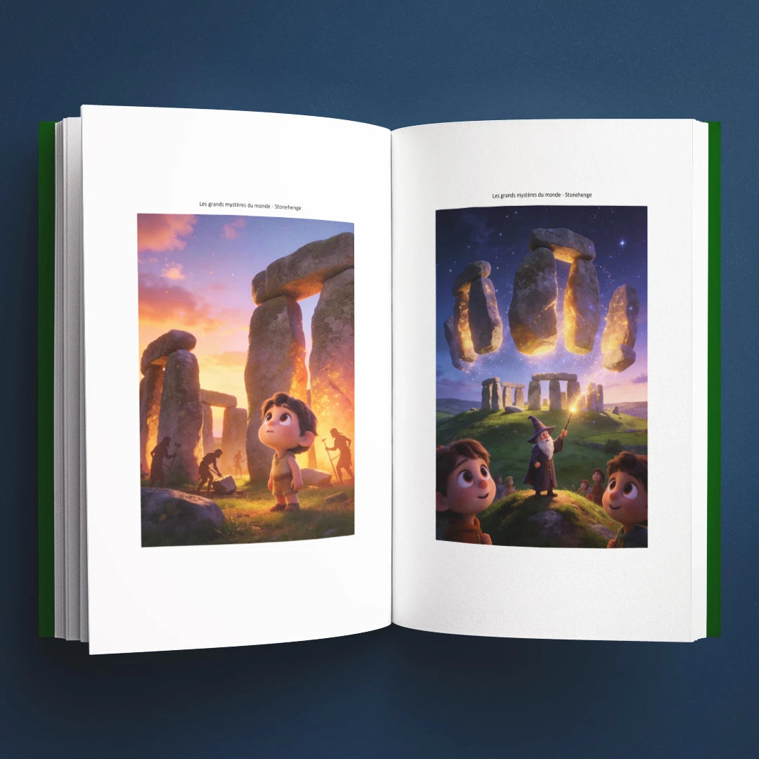 Illustrations du livre pour enfants Stonehenge : la vraie histoire derrière le mystère (6-12 ans)