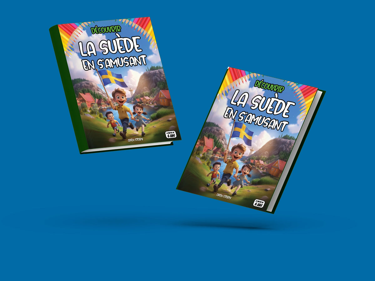 Couverture du livre pour enfants Découvrir la Suède en s'amusant (6-12 ans)