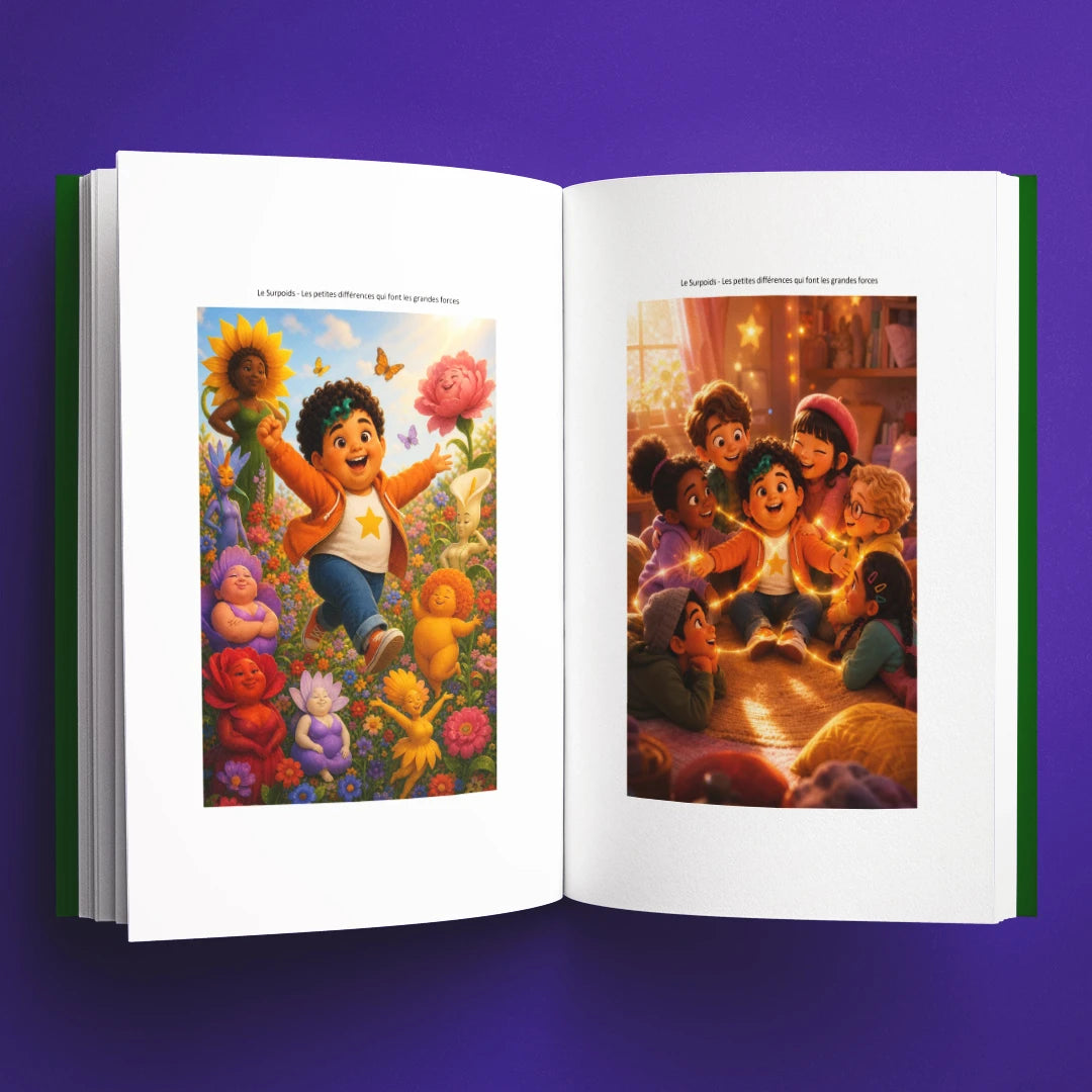 Illustrations du livre pour enfants Surpoids : les petites différences qui font les grandes forces (6-12 ans)