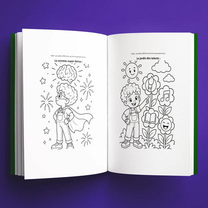 Coloriages du livre pour enfants TDAH : les petites différences qui font les grandes forces (6-12 ans)