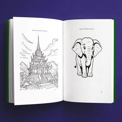 Coloriages du livre pour enfants Découvrir la Thaïlande en s'amusant (6-12 ans)