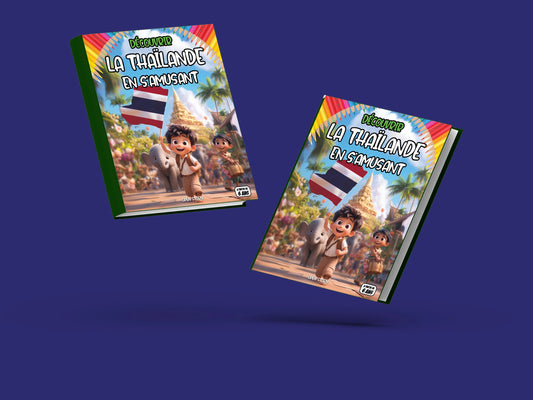 Couverture du livre pour enfants Découvrir la Thaïlande en s'amusant (6-12 ans)