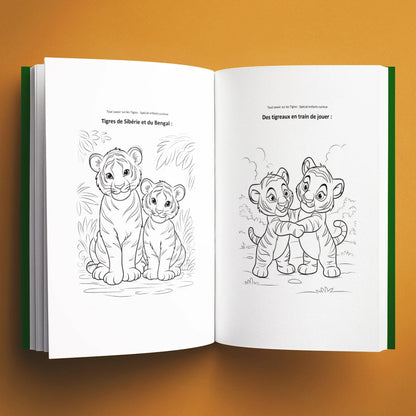 Coloriages du livre pour enfants Tout savoir sur les tigres (6-12 ans)