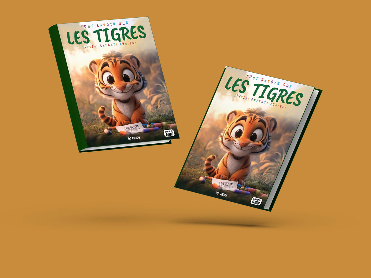 Couverture du livre pour enfants Tout savoir sur les tigres (6-12 ans)