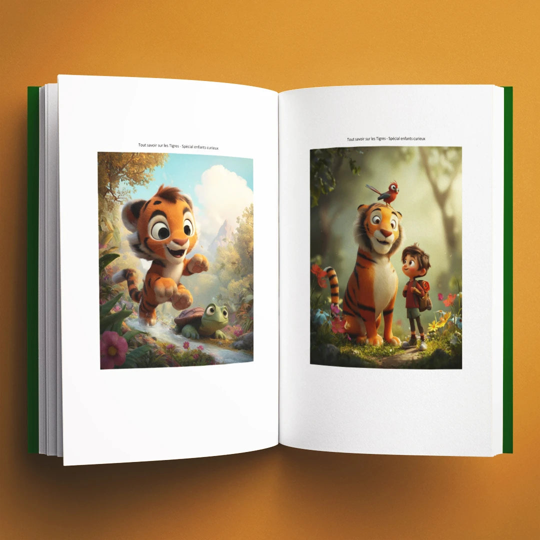 Illustrations du livre pour enfants Tout savoir sur les tigres (6-12 ans)