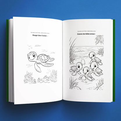 Coloriages du livre pour enfants Tout savoir sur les tortues (6-12 ans)