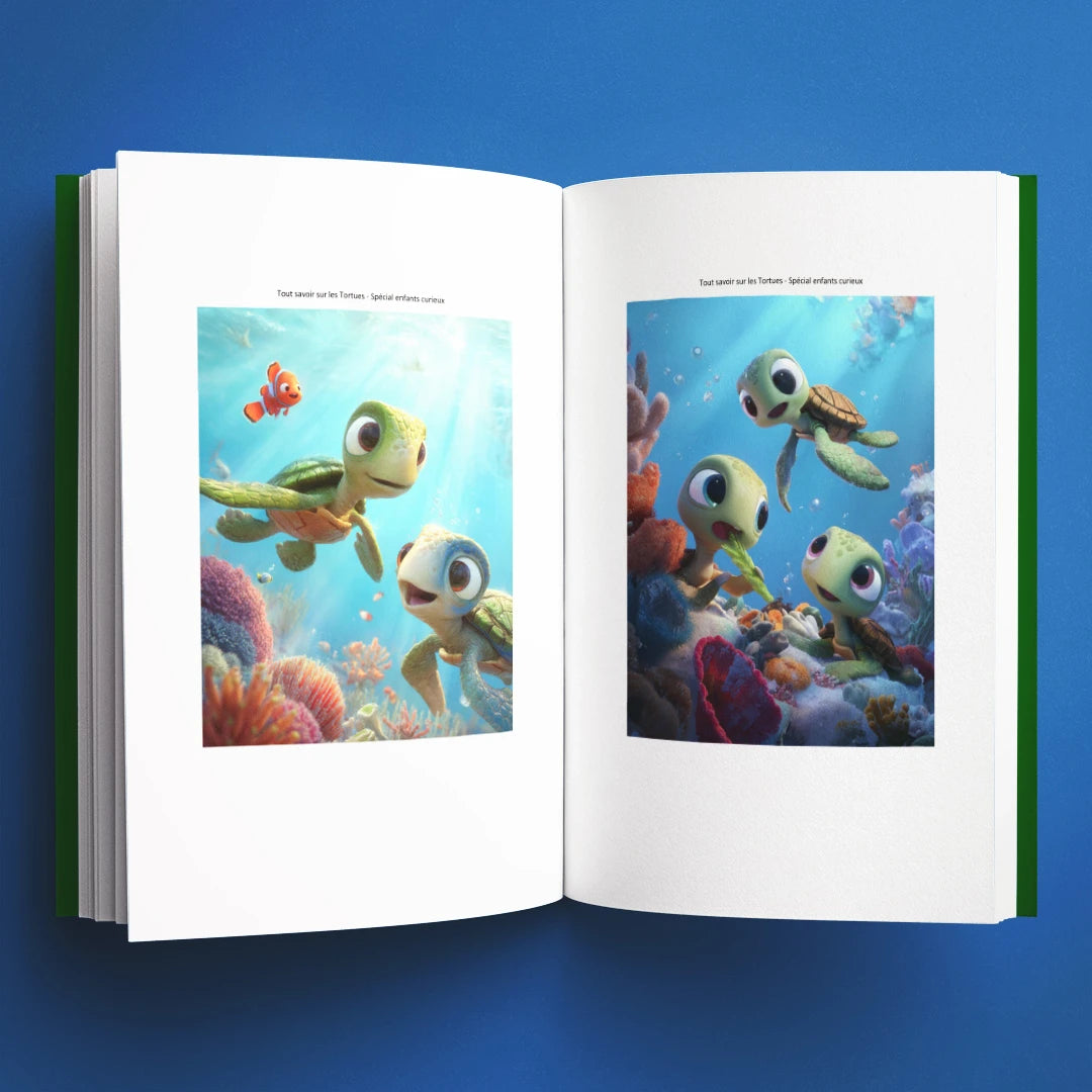 Illustrations du livre pour enfants Tout savoir sur les tortues (6-12 ans)