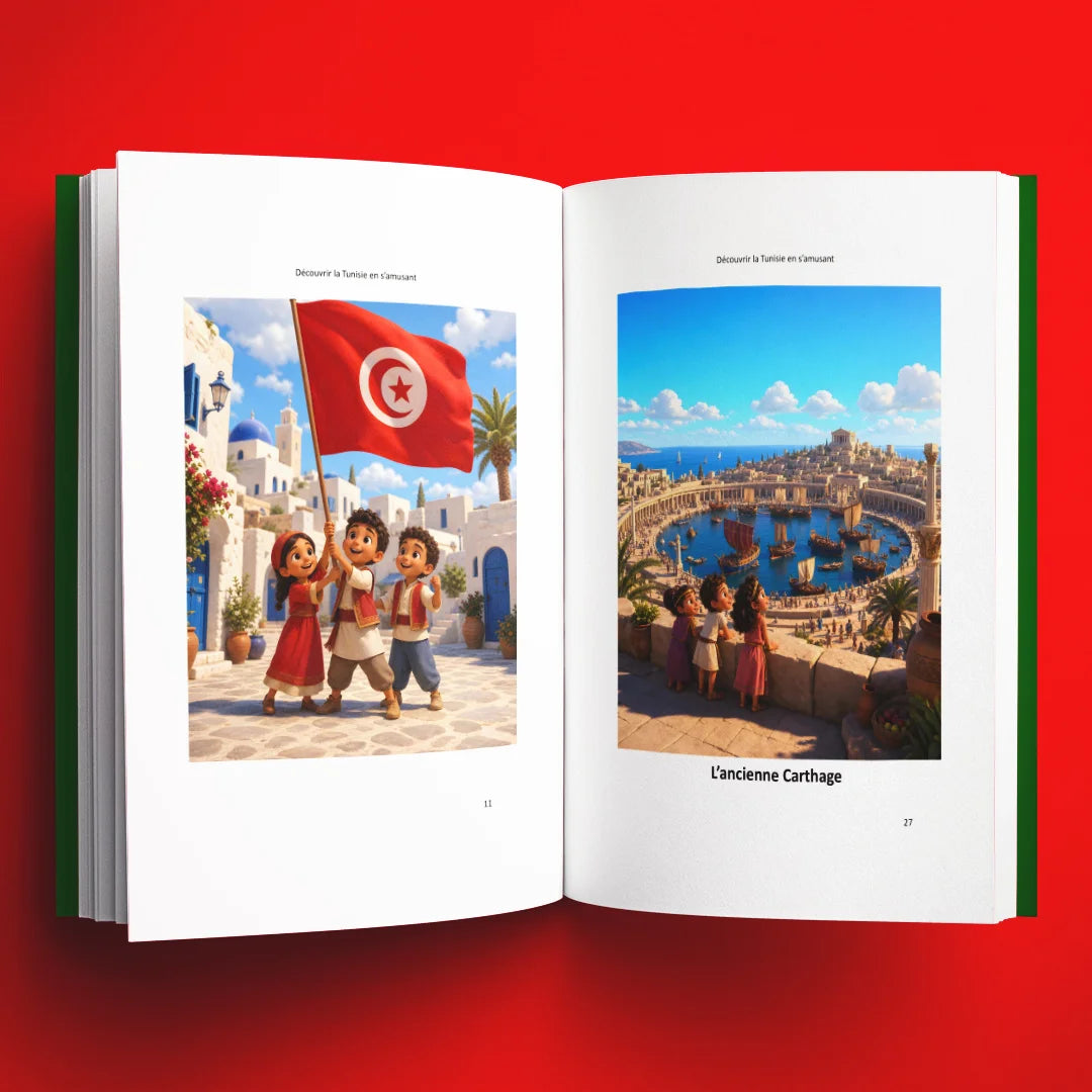 Illustrations du livre pour enfants Découvrir la Tunisie en s'amusant (6-12 ans), nouvelle édition