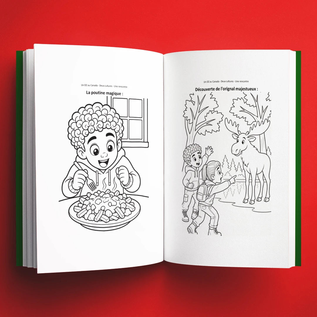 Coloriages du livre pour enfants Un DZ au Canada : deux cultures, une rencontre (6-12 ans)