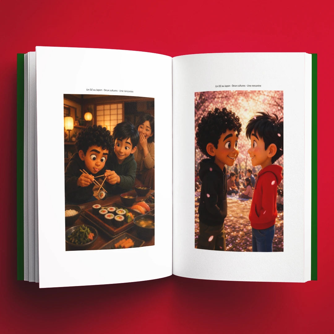 Illustrations du livre pour enfants Un DZ au Japon : deux cultures, une rencontre (6-12 ans)