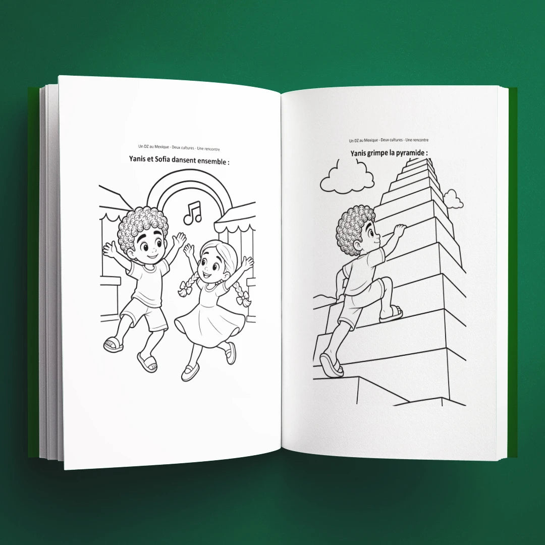 Coloriages du livre pour enfants Un DZ au Mexique : deux cultures, une rencontre (6-12 ans)