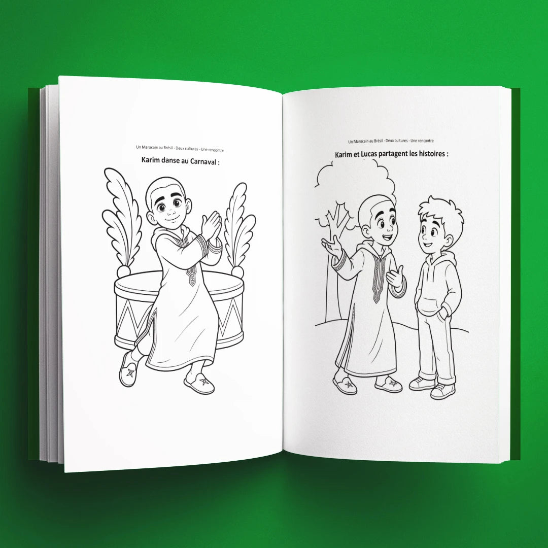 Coloriages du livre pour enfants Un Marocain au Brésil : deux cultures, une rencontre (6-12 ans)
