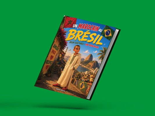 Couverture du livre pour enfants Un Marocain au Brésil : deux cultures, une rencontre (6-12 ans)