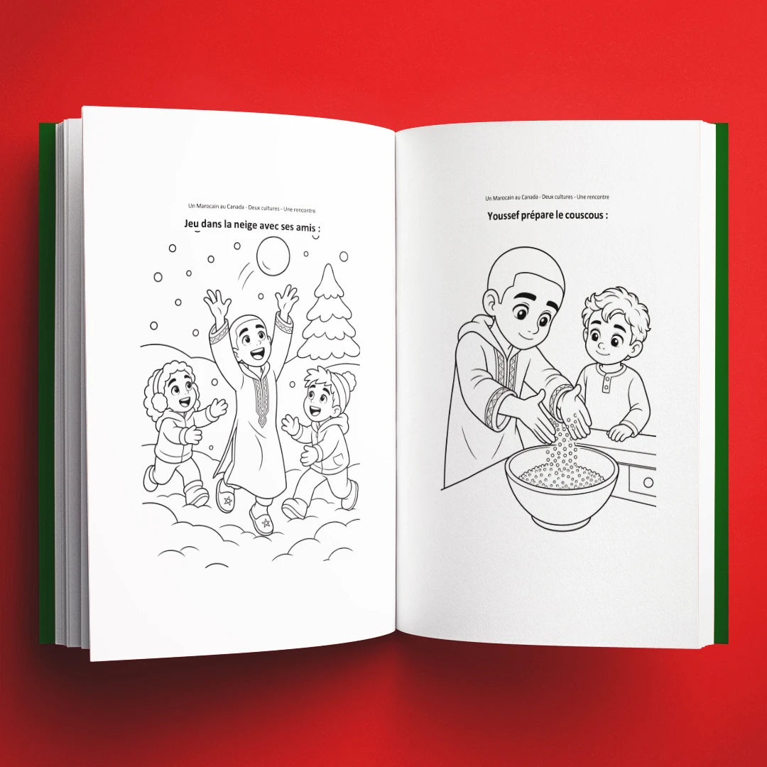 Coloriages du livre pour enfants Un Marocain au Canada : deux cultures, une rencontre (6-12 ans)