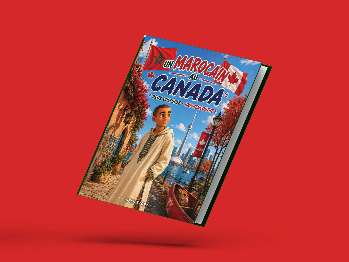 Couverture du livre pour enfants Un Marocain au Canada : deux cultures, une rencontre (6-12 ans)