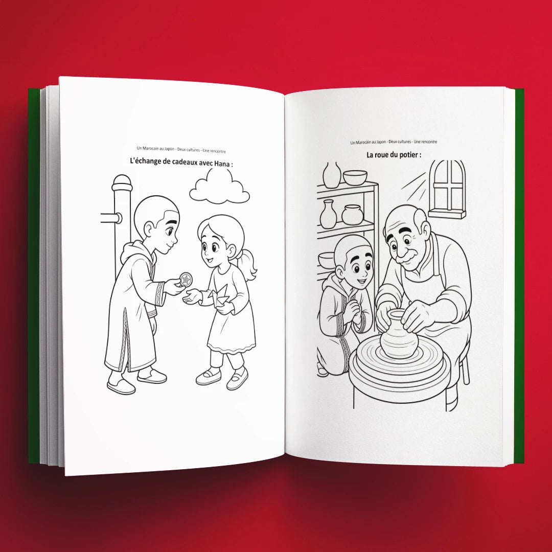 Coloriages du livre pour enfants Un Marocain au Japon : deux cultures, une rencontre (6-12 ans)