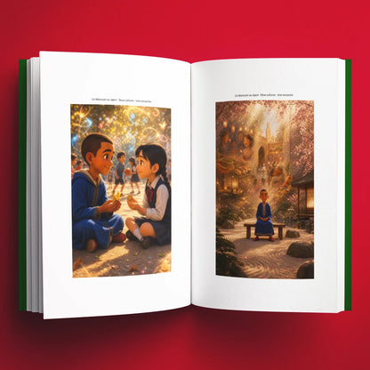 Illustrations du livre pour enfants Un Marocain au Japon : deux cultures, une rencontre (6-12 ans)