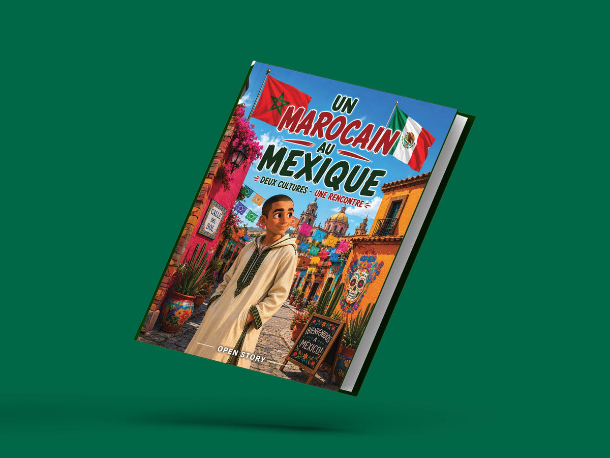 Couverture du livre pour enfants Un Marocain au Mexique : deux cultures, une rencontre (6-12 ans)