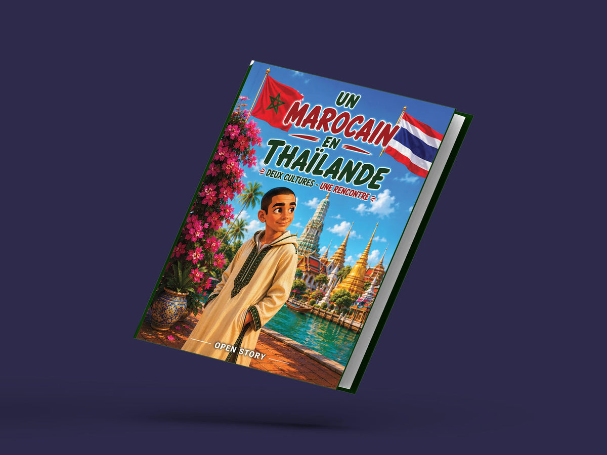Couverture du livre pour enfants Un Marocain en Thaïlande : deux cultures, une rencontre (6-12 ans)