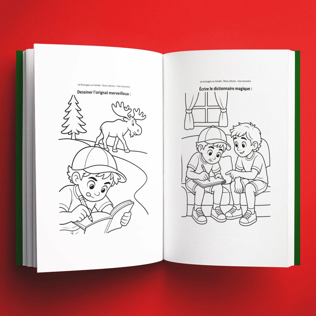 Coloriages du livre pour enfants Un Portugais au Canada : deux cultures, une rencontre (6-12 ans)