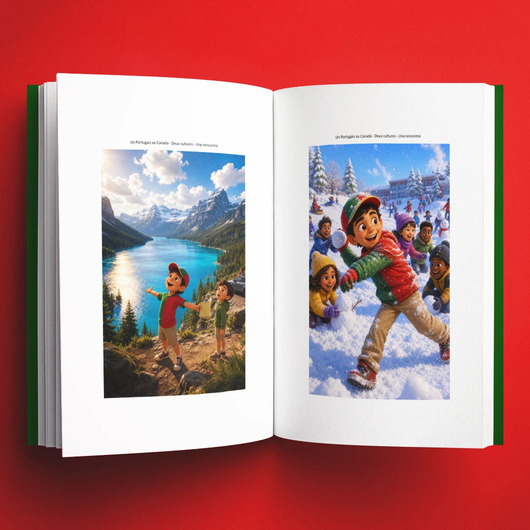 Illustrations du livre pour enfants Un Portugais au Canada : deux cultures, une rencontre (6-12 ans)