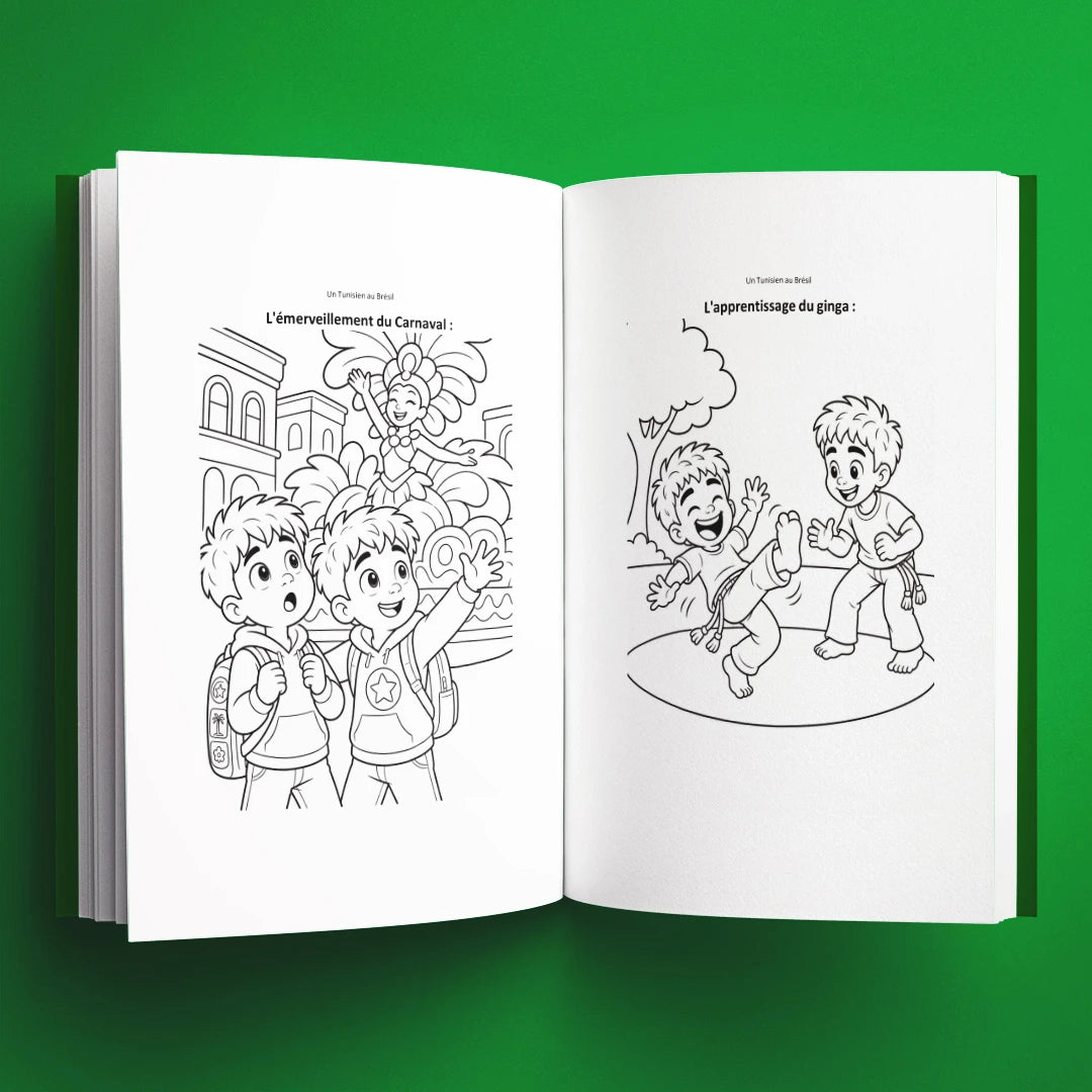 Coloriages du livre pour enfants Un Tunisien au Brésil : deux cultures, une rencontre (6-12 ans)