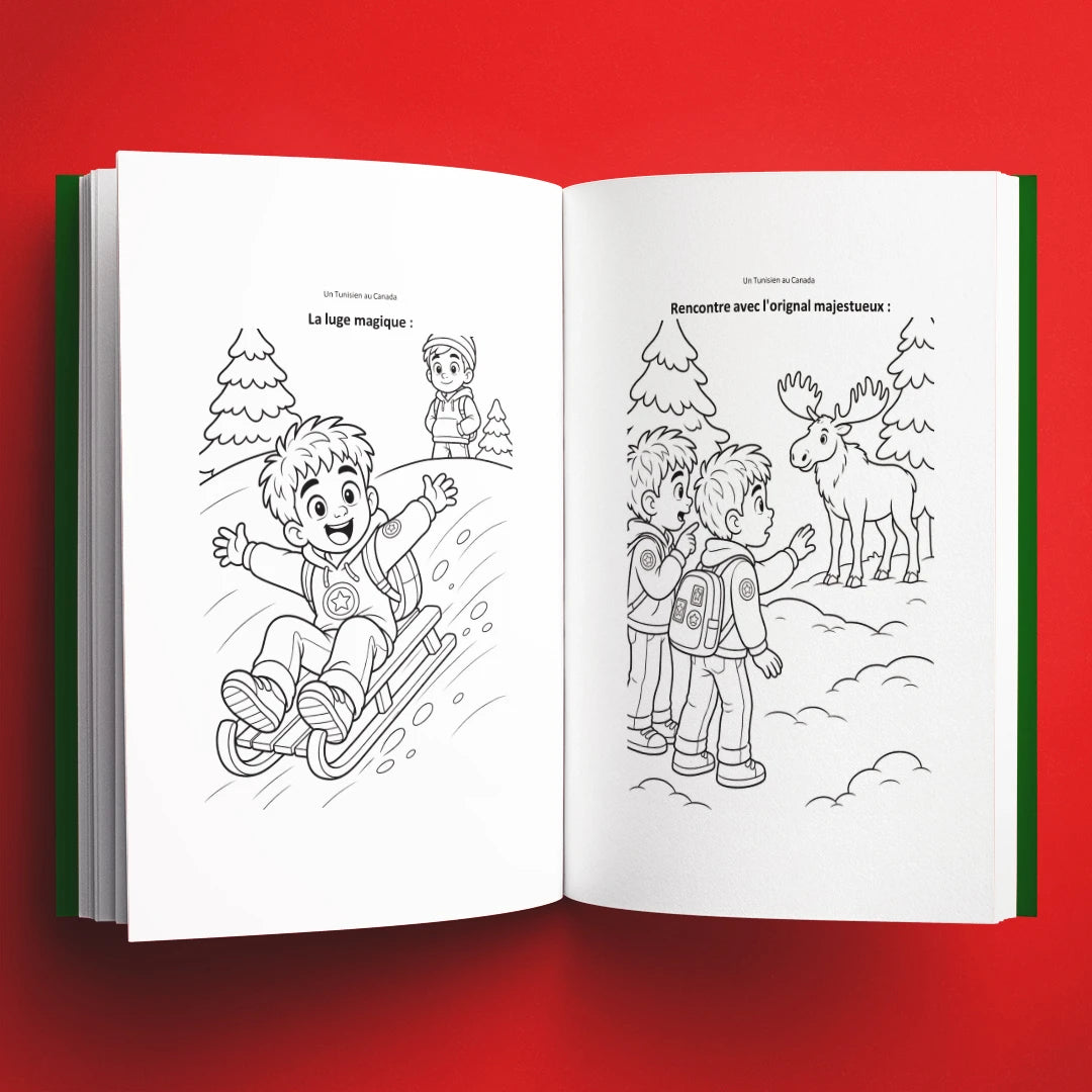 Coloriages du livre pour enfants Un Tunisien au Canada : deux cultures, une rencontre (6-12 ans)