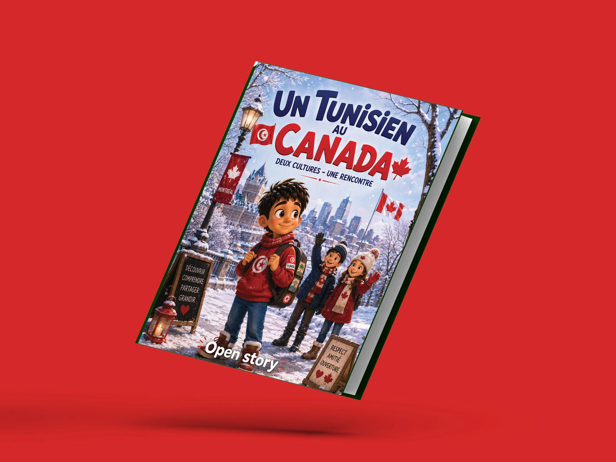 Couverture du livre pour enfants Un Tunisien au Canada : deux cultures, une rencontre (6-12 ans)