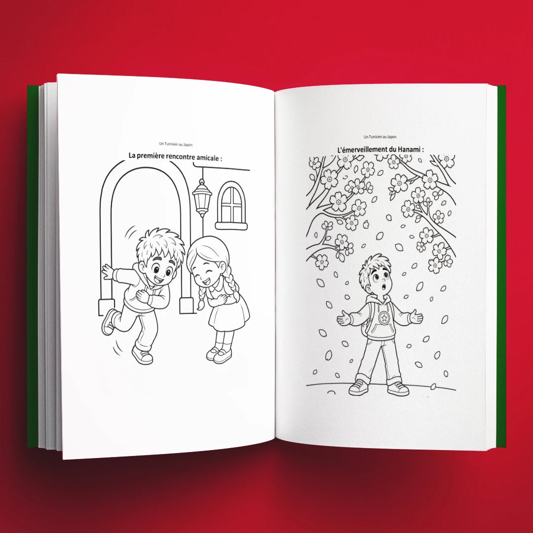 Coloriages du livre pour enfants Un Tunisien au Japon : deux cultures, une rencontre (6-12 ans)
