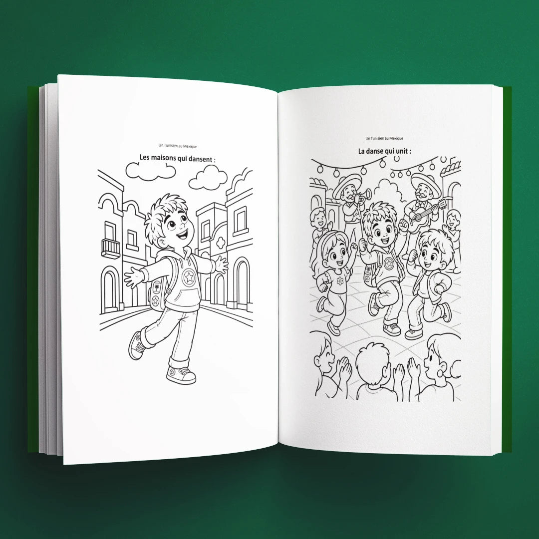 Coloriages du livre pour enfants Un Tunisien au Mexique : deux cultures, une rencontre (6-12 ans)