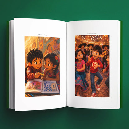 Illustrations du livre pour enfants Un Tunisien au Mexique : deux cultures, une rencontre (6-12 ans)