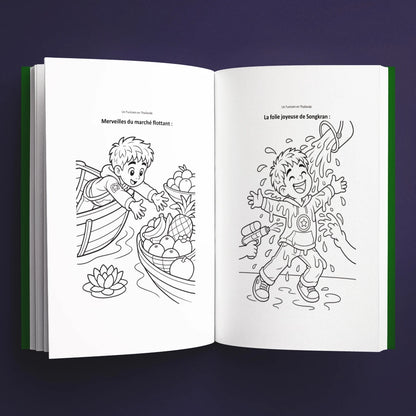 Coloriages du livre pour enfants Un Tunisien en Thaïlande : deux cultures, une rencontre (6-12 ans)