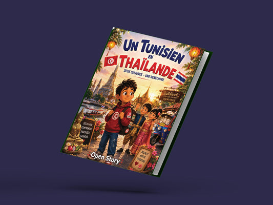 Couverture du livre pour enfants Un Tunisien en Thaïlande : deux cultures, une rencontre (6-12 ans)