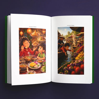 Illustrations du livre pour enfants Un Tunisien en Thaïlande : deux cultures, une rencontre (6-12 ans)