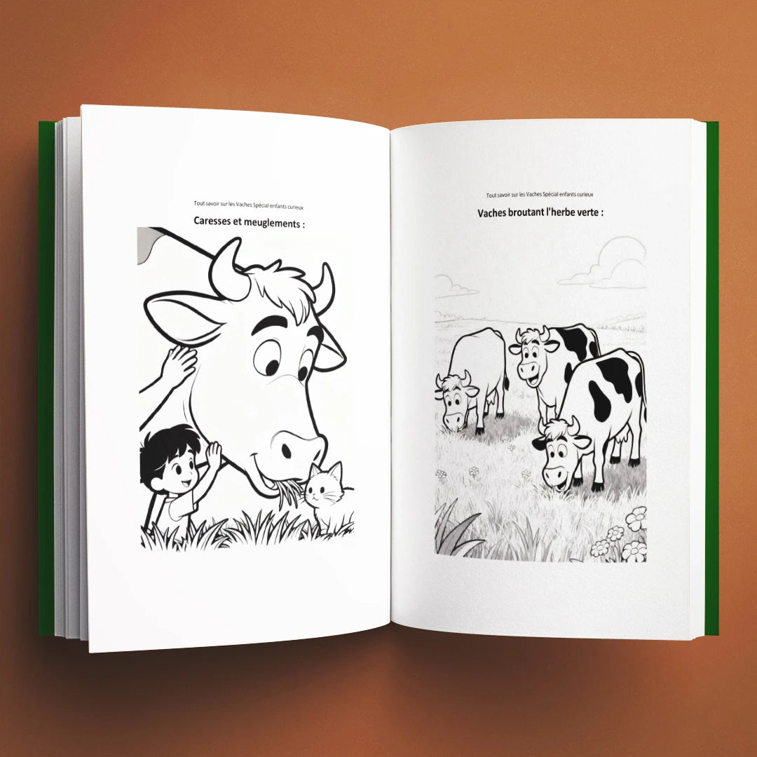 Coloriages du livre pour enfants Tout savoir sur les vaches (6-12 ans)