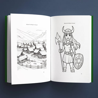 Coloriages du livre pour enfants Découvrir les Vikings en s'amusant (6-12 ans)
