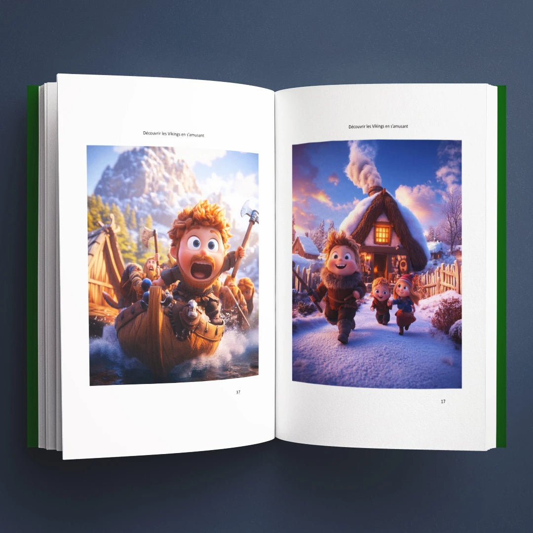 Illustrations du livre pour enfants Découvrir les Vikings en s'amusant (6-12 ans)
